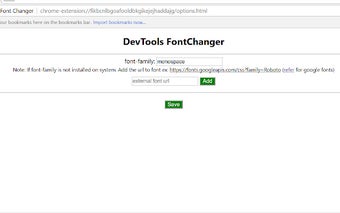 DevTools Font Changer