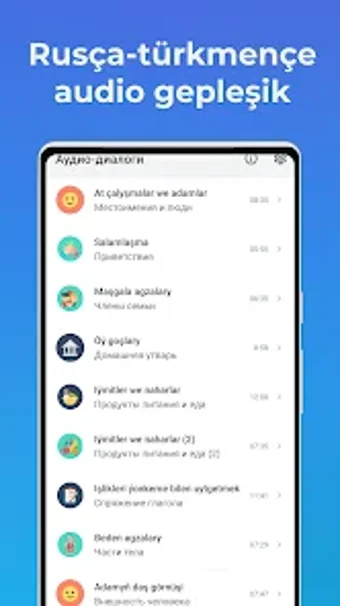 Rusça-türkmençe audio gepleşik