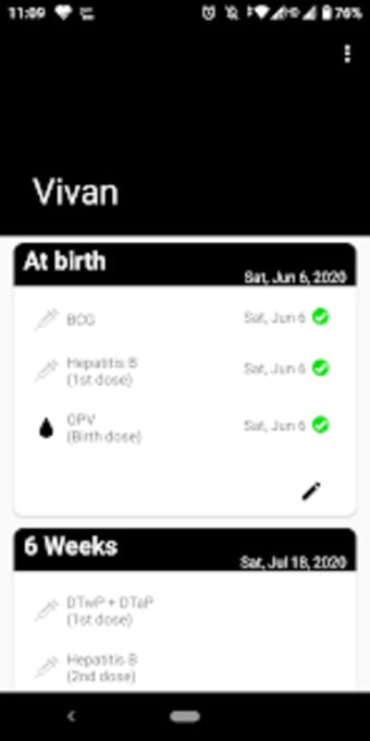 Indian Vaccination Schedule