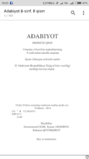 Adabiyot 8-sinf. 2 qism