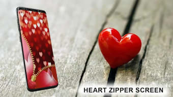Heart zipper lock screen