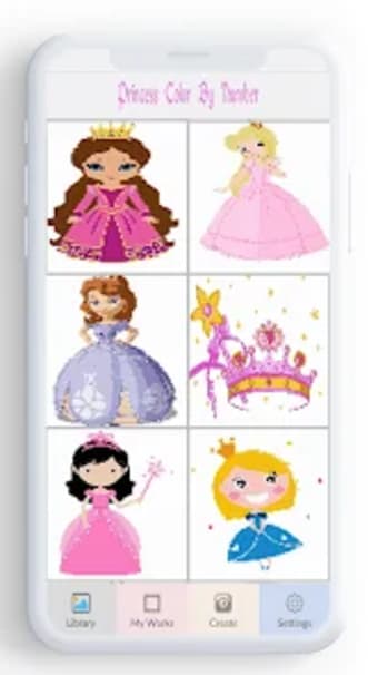 Princess Color By Number prin