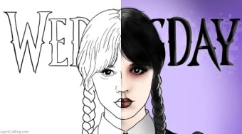 Wednesday Addams coloring game