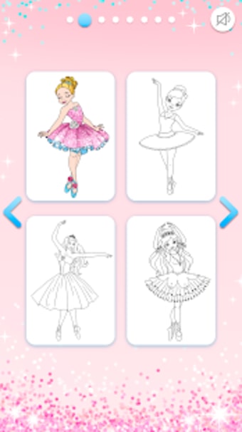 Ballerina Coloring Book Glitter - Girl Games
