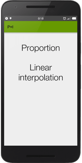 Proportion + interpolation