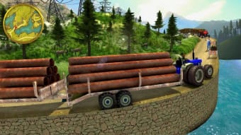 Hill Cargo Tractor Trolley Simulator Farming Game