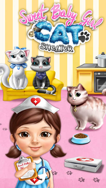 Sweet Baby Girl Cat Shelter  Pet Vet Doctor Care