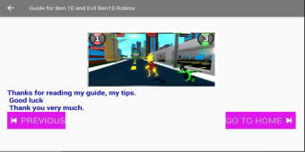 Guide for Ben 10 and Evil Ben 10 Roblox