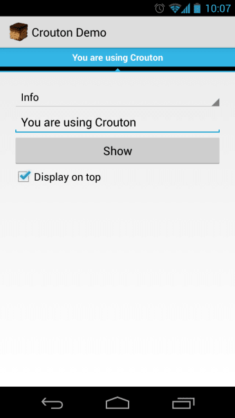 Crouton Demo Application