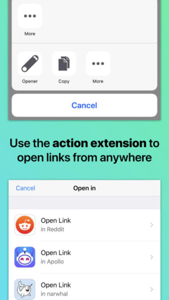 Opener  open links in apps