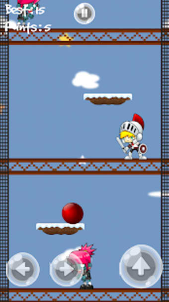 Red Ball - infinite icy tower jump