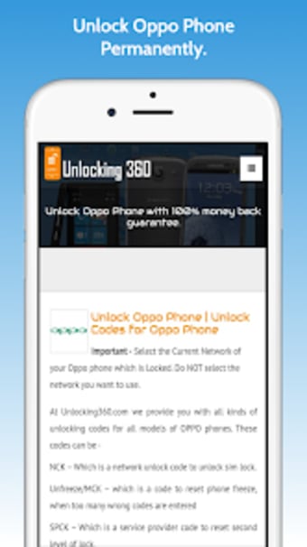 Unlock Oppo Phone  All Models
