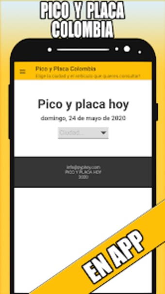 Pico y placa Colombia