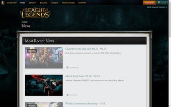 League of Legends Viewed News History