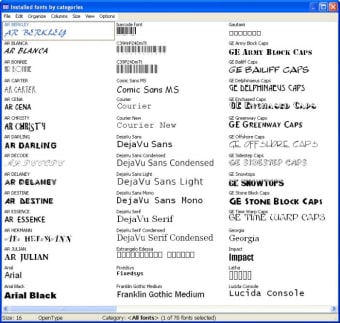 AMP Font Viewer