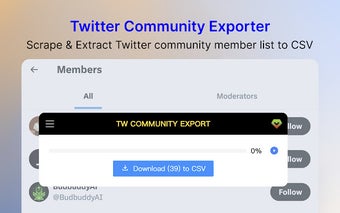 TwCommunity - Export X Community Members