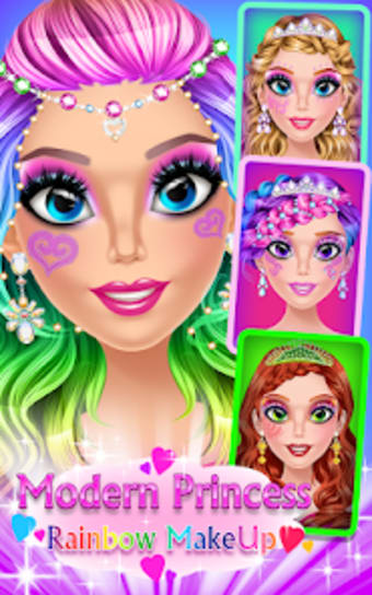 Modern Princess Rainbow Makeup