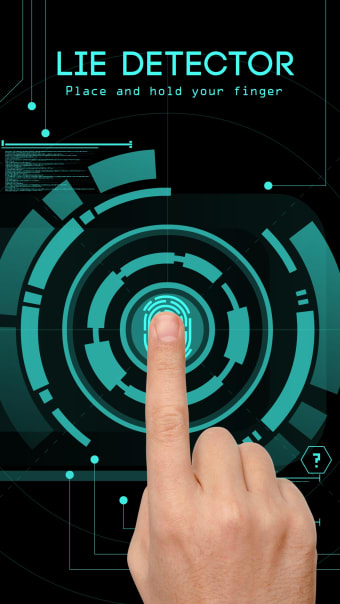 Lie detector fingerprint scanner simulator