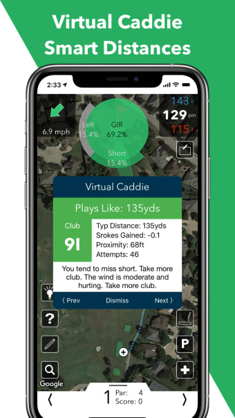 V1 Game: Golf GPS Distances