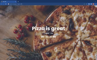 New tab Pizza background