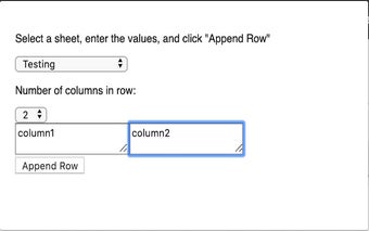 Add row to Google Sheets