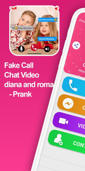 fake call live chat Diana and Roma
