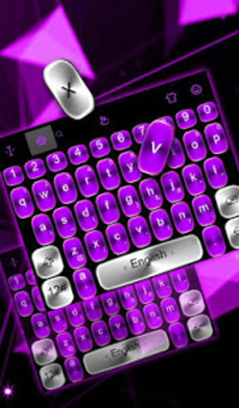 Purple Metal Texture Keyboard Theme