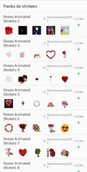 Roses animated Stickers WAStic