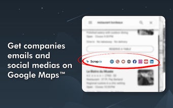 Emails and social networks on Google Maps - Scrap.io