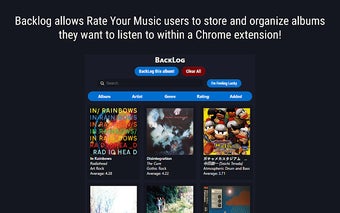 BackLog for Rate Your Music