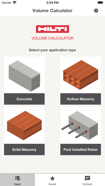 Hilti Volume Calculator