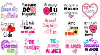 Stickers Frases de amor para W
