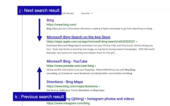 Bingoogle Shortcuts - Browse with Keyboard