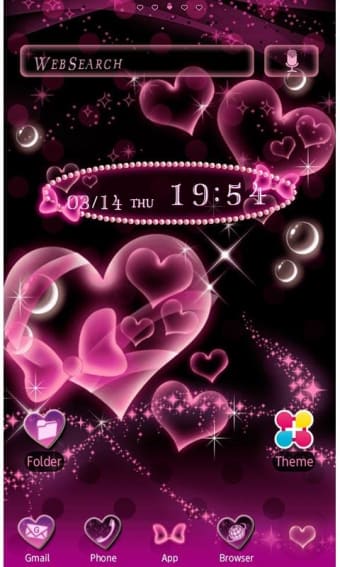 Bubble Hearts Wallpaper Theme
