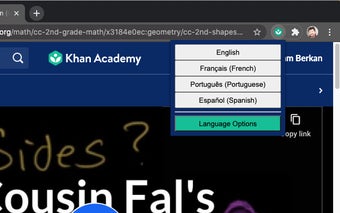 Khan Academy Language Toggle