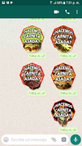 Carnita Asada Stickers