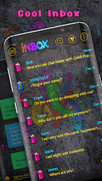 Graffiti colourful SMS theme