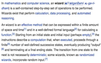 Algorithm to Wizard