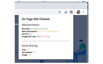 On Page SEO Checker for Google Chrome