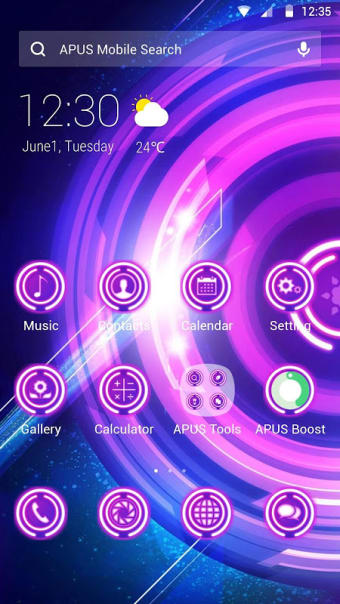 Shine Purple Glow Wheel theme & HD wallpapers