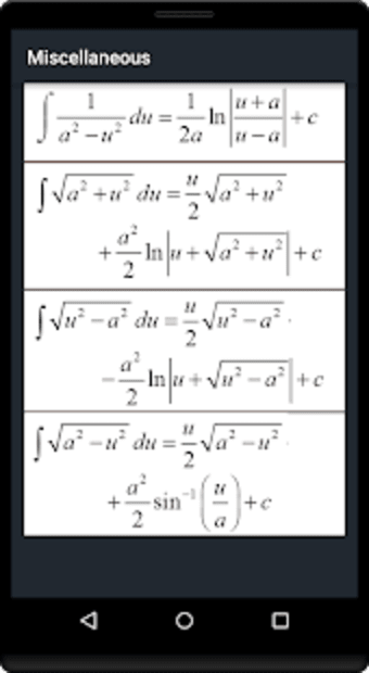 Calculus Maths Formula