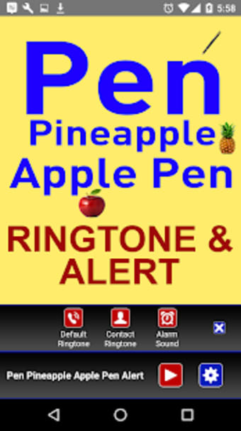 Pen Pineapple Apple Pen Tone