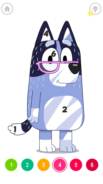 Bluey Coloring by Number