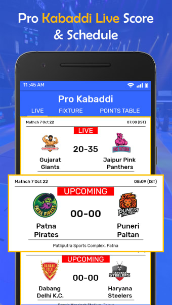 Pro Kabaddi live score 2022