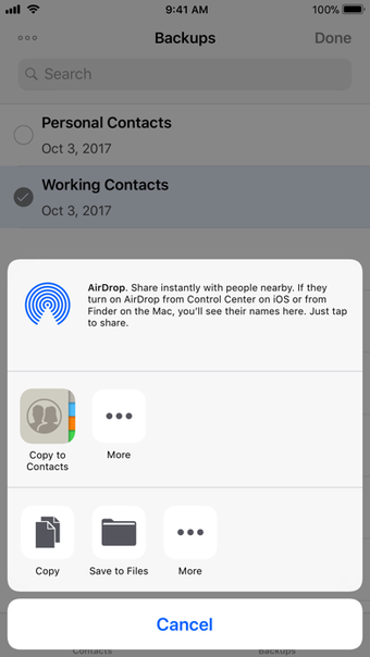 Contacts Backup and Transfer