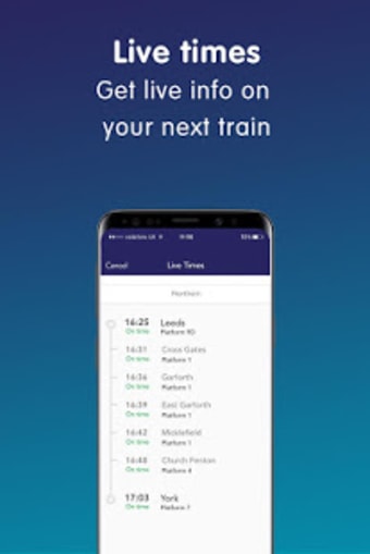 Northern train tickets  times