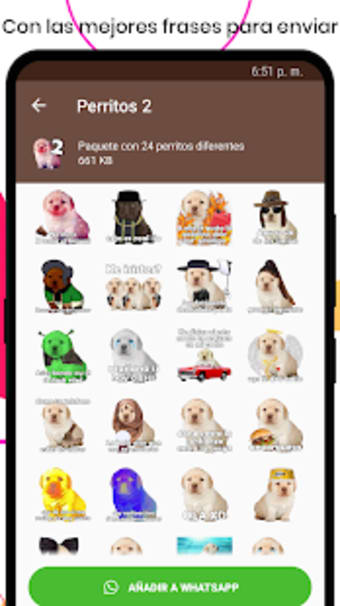 Stickers del Perrito Triste para WhatsApp