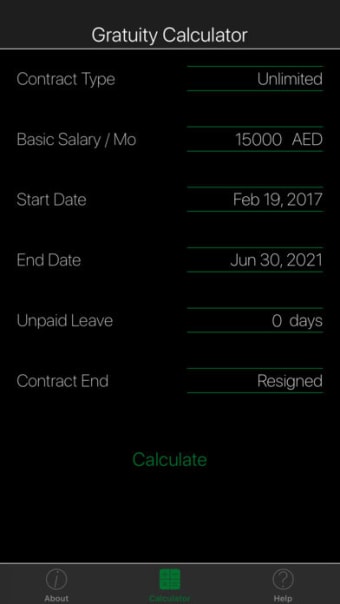 UAE Gratuity Calculator