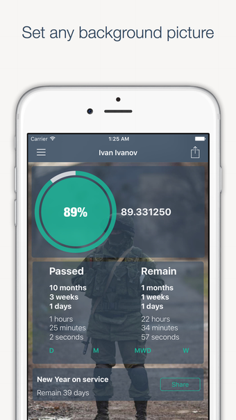 Soldier Cowntdown PRO  timer for iPhone and iPad