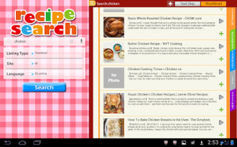 Recipe Search for Tab